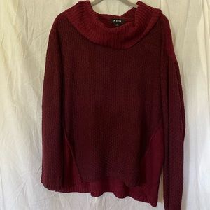 Maroon/Plum Cowl-Neck Sweater